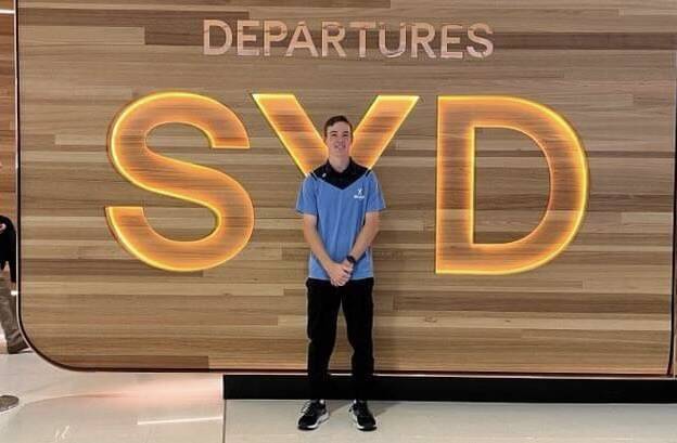 Toby Collins flew out of Sydney with the Australian Allstars Under 17s men's team on Friday afternoon, bound for Malaysia. Photo supplied