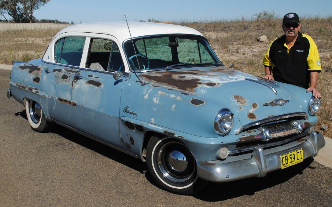 LIFE IN THE FAST LANE: Mick Geddes was looking for something a little more fast-paced and he found this 1954 Plymouth Belvedere. Photo: Jeff McClurg