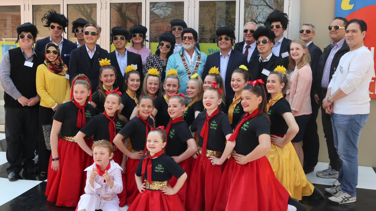 LAUNCH: The international delegates attended the launch of the 2019 Parkes Elvis Festival program as part of their visit to Parkes on September 10.