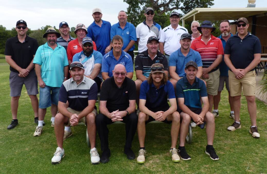 SHOOTOUT: All of the participants who eagerly battled for the 2020 IGA Shootout title on Sunday, with sponsor Peter Boschman (front, second from left) from Cunningham's IGA. Photo: Submitted