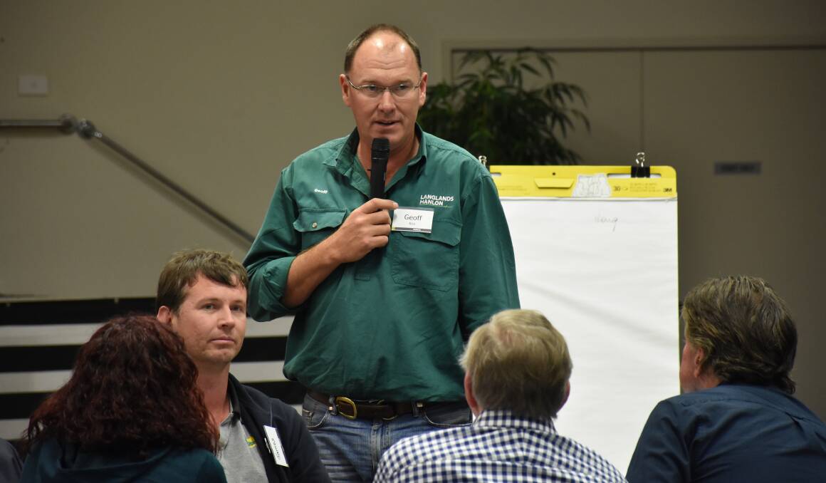 COMING TOGETHER: Parkes Chamber of Commerce president and local auctioneer Geoff Rice attended and spoke at the Parkes Shire Drought Forum on September 11. Photo: Barbara Watt
