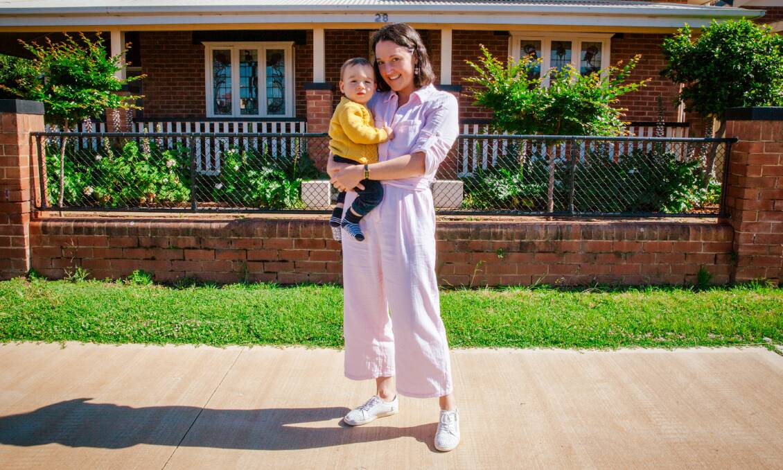 SURVEY: Council looking for input from people such as Parkes woman Natalie Williams, pictured here with son Harvey, in regards to future housing strategies. Photo: Supplied.