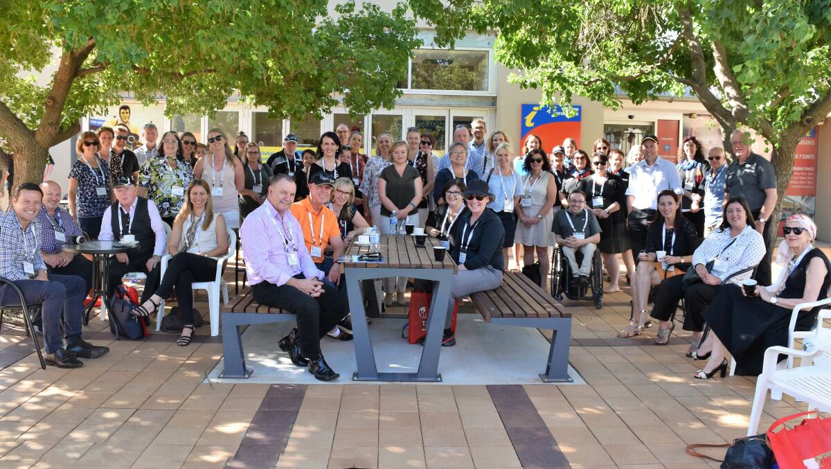 Tourism conference delegates visit the Henry Parkes Centre during one of three site visits in the Parkes Shire.