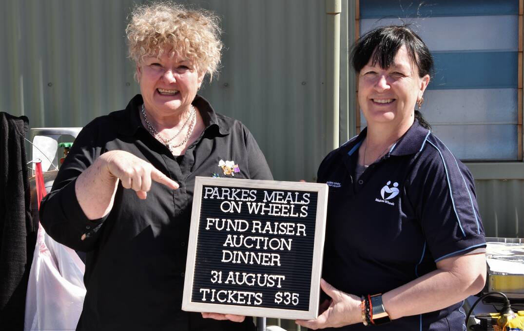 DINNER ANYONE: Deb Wren and Gill Kinsela from Parkes Meals on Wheels are calling on locals to support their upcoming fundraiser dinner auction on August 31.