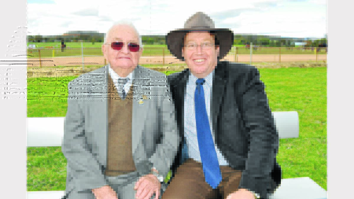 Dick Baxter and local MP Troy Grant tried out one of the new benches after Dick officially opened the show. 