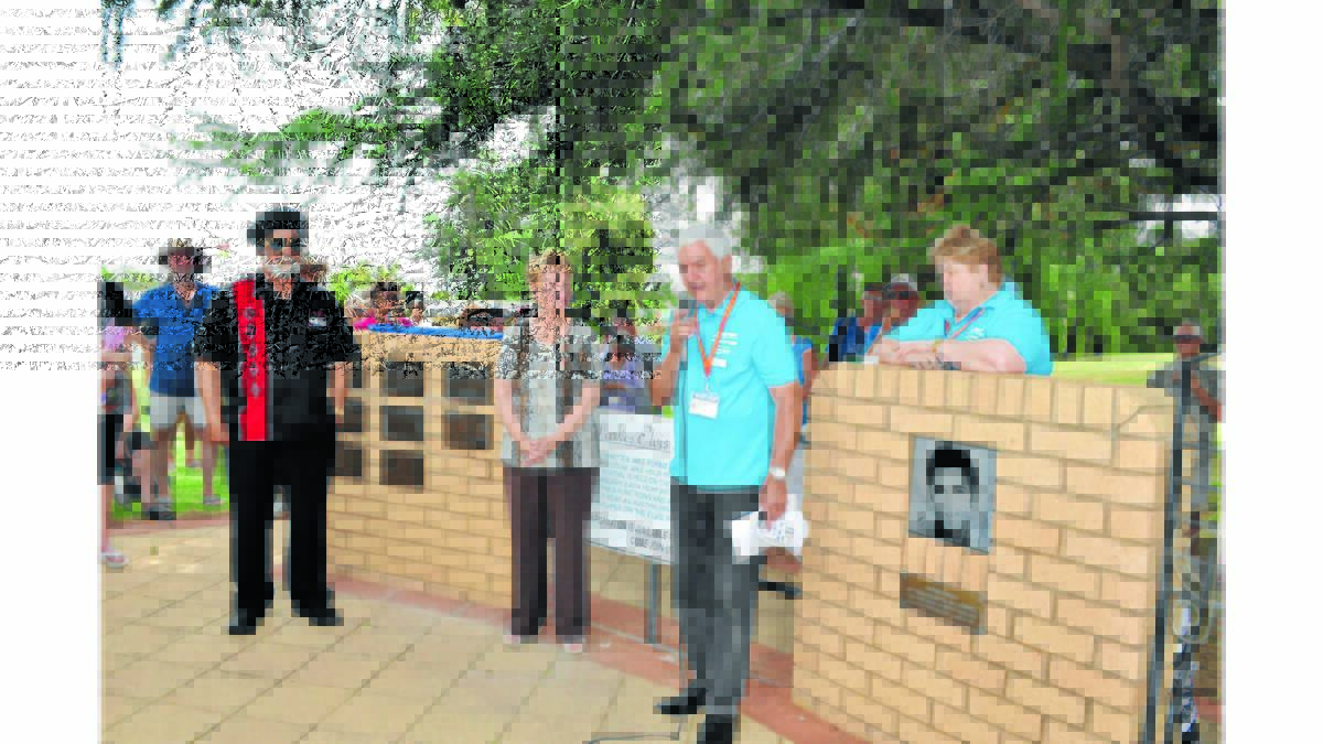 Popular Australian music critic, journalist, and presenter, Ian ‘Molly’ Meldrum was added to the Elvis Wall of Fame this afternoon as part of the celebration of the 22nd annual Parkes Elvis Festival. VIP guest Cynthia Pepper accepted the honour on Molly's behalf. Pictured are scenes from the unveiling. Photos: Barbara Reeves