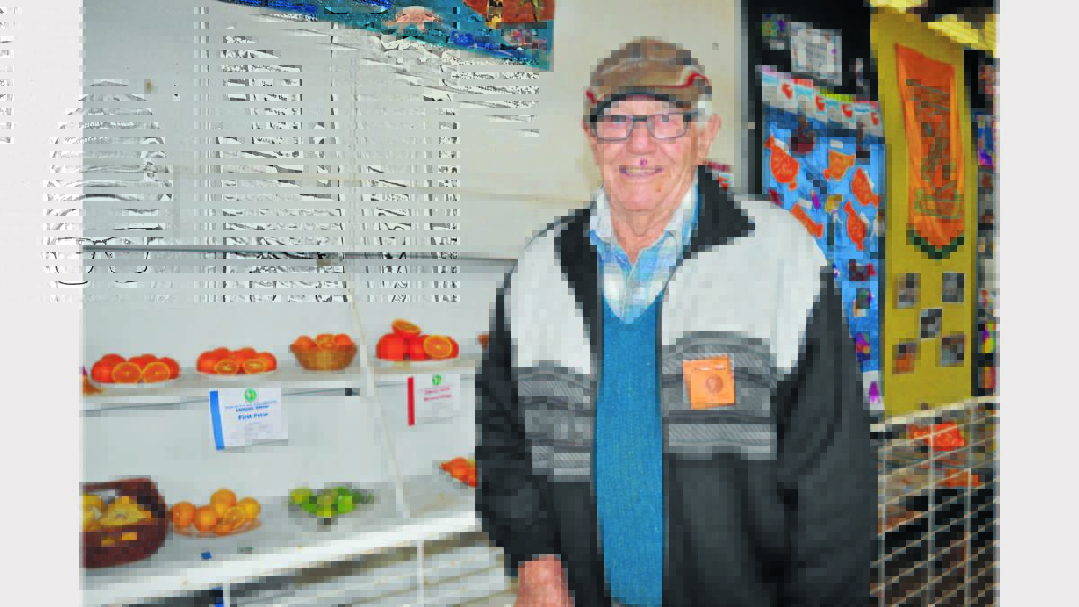 Max Balcomb won second prize with his oranges.