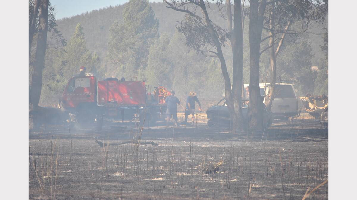 Scenes from the fire at Cookamidgera on Saturday, January 4. Photos: Barbara Reeves